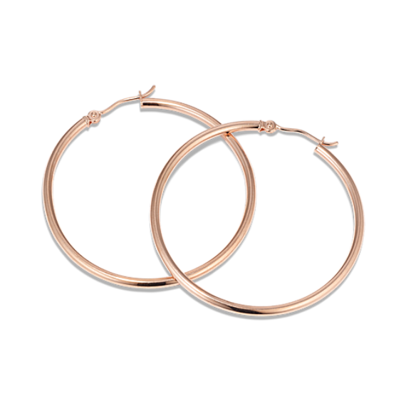 Oversized 14K Rose Gold Hoops