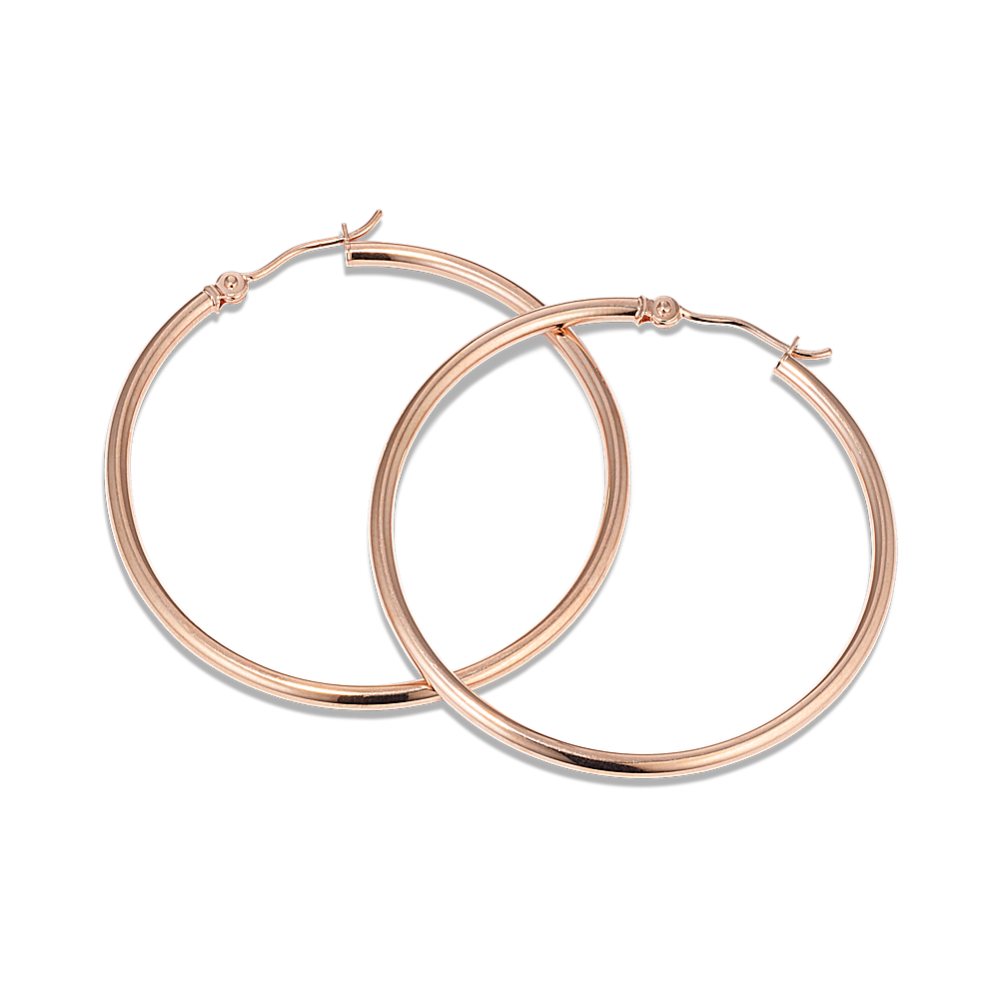Oversized 14K Rose Gold Hoops