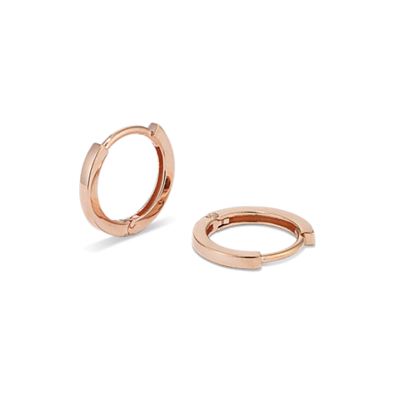 Coralie 14K Rose Gold Huggie Hoops