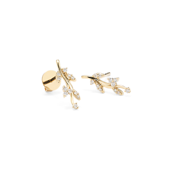 Luminous Leaves Diamond Earrings