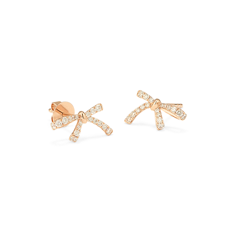 Diamond Pave Bow Earrings