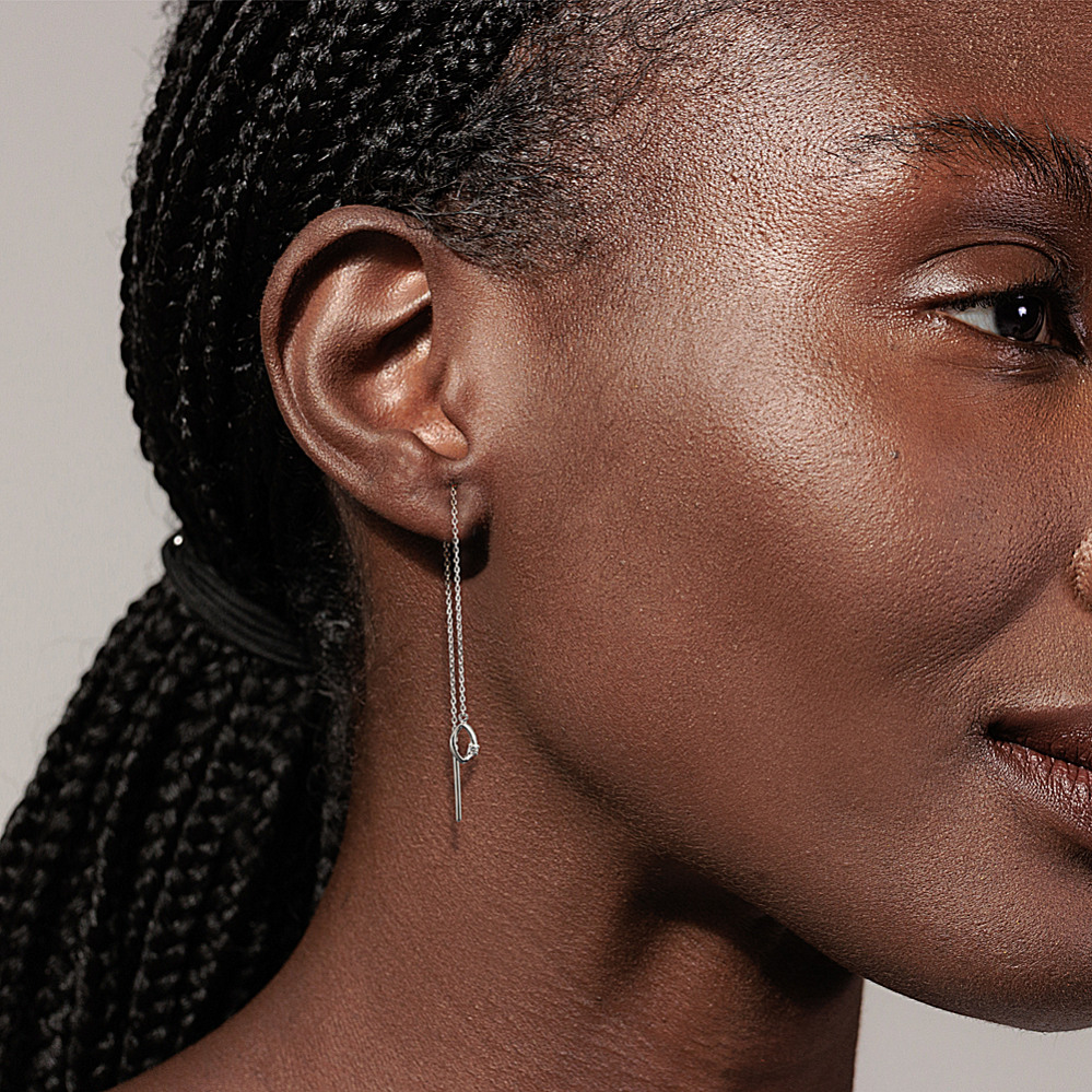 Threader diamond earrings hotsell