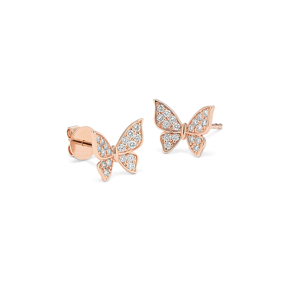 Diamond Butterfly Earrings