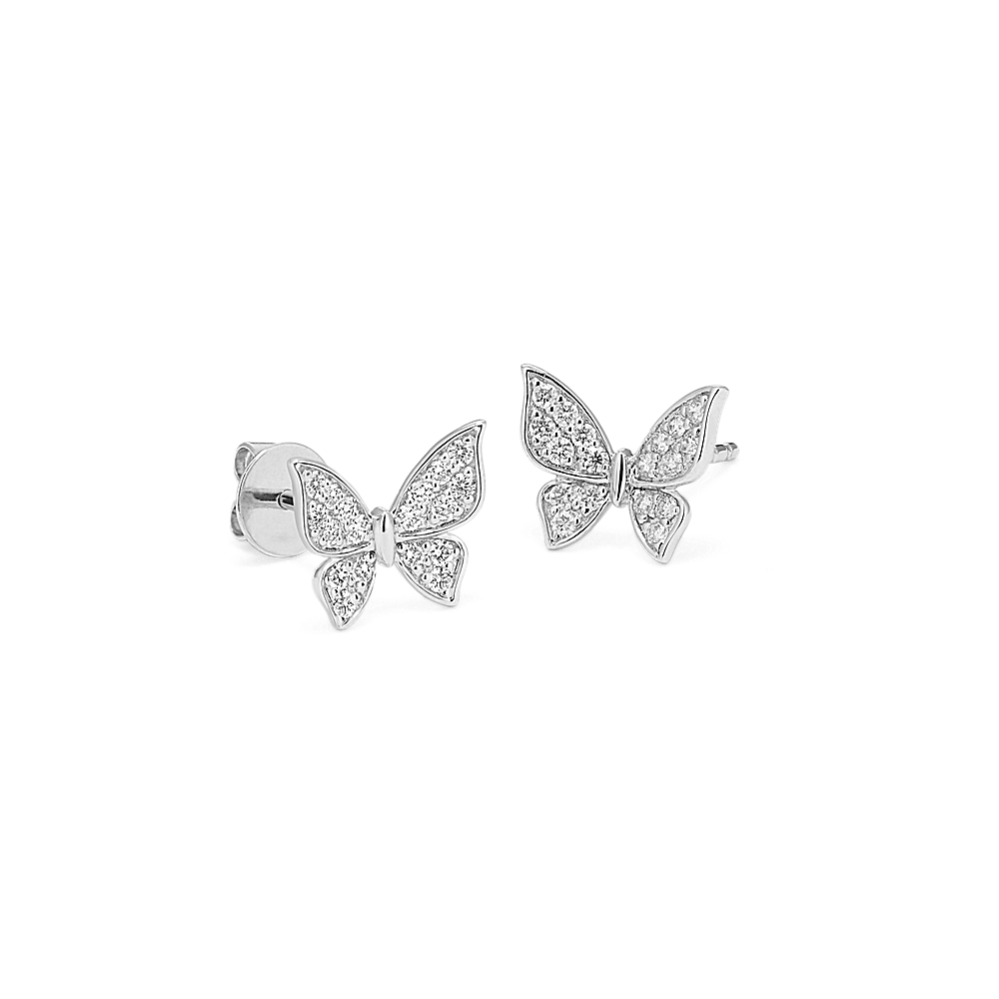 Diamond Butterfly Earrings