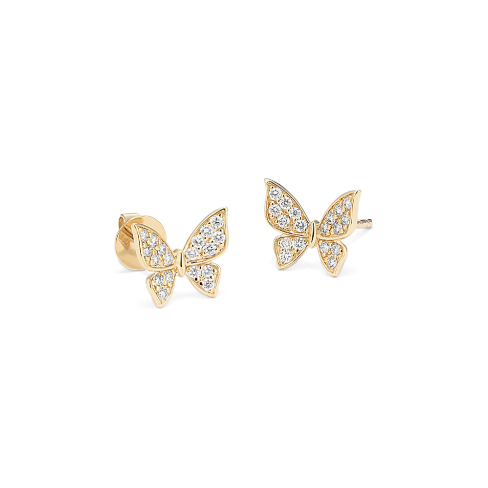 Diamond Butterfly Earrings