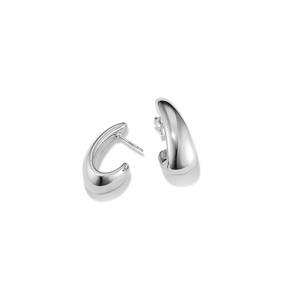 Sterling Silver J-Hoops