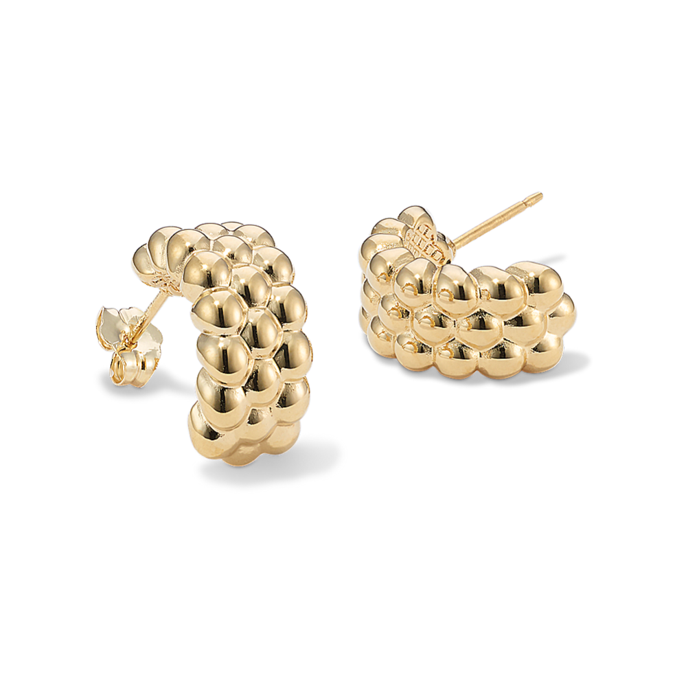 Vino 14K Yellow Gold Open Hoops