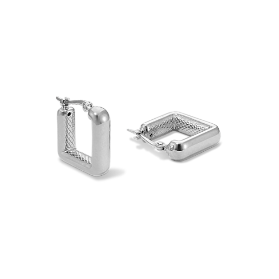 Sterling Silver Square Hoops