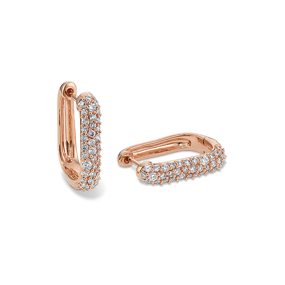 Diamond Pave U-Hoops