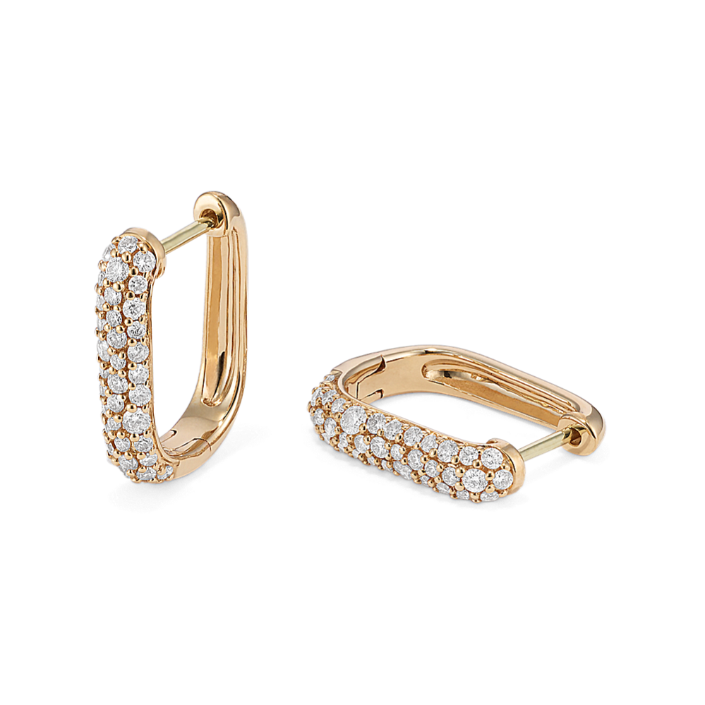 Diamond Pave U-Hoops