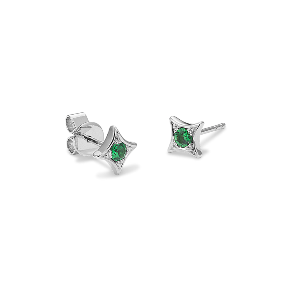 Tsavorite Star Earrings 