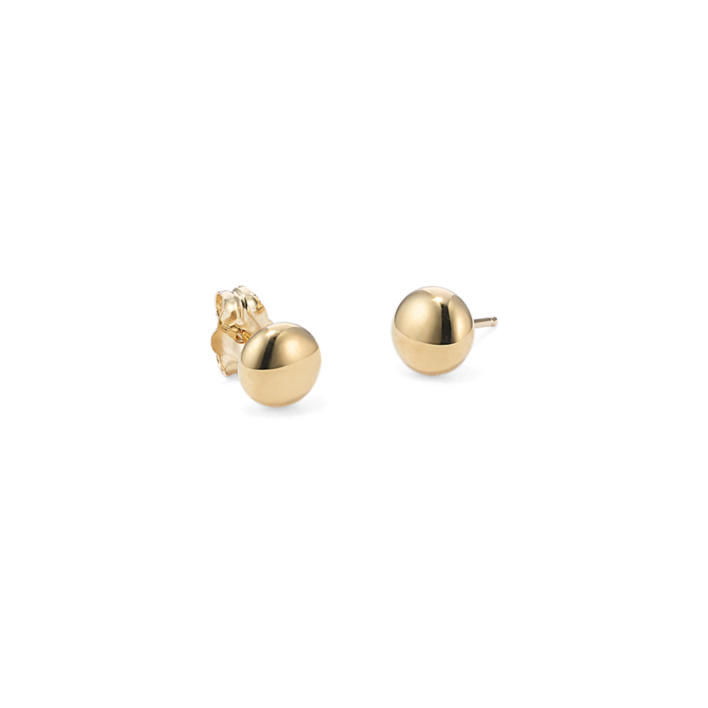 5mm 14K Yellow Gold Half Ball Studs