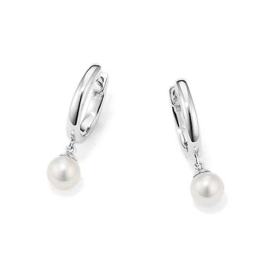 Freshwater Cultured Pearl Drop Hoops