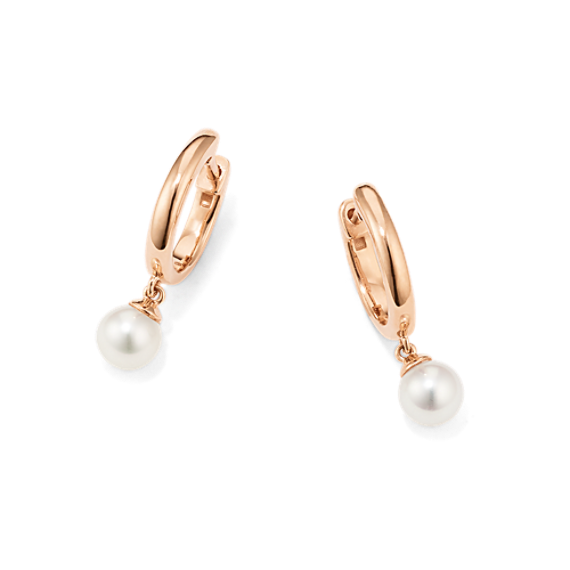 Freshwater Cultured Pearl Drop Hoops