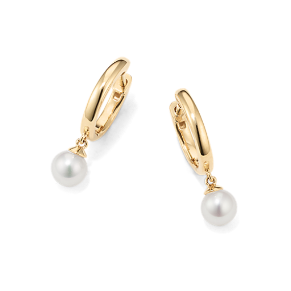 Freshwater Cultured Pearl Drop Hoops