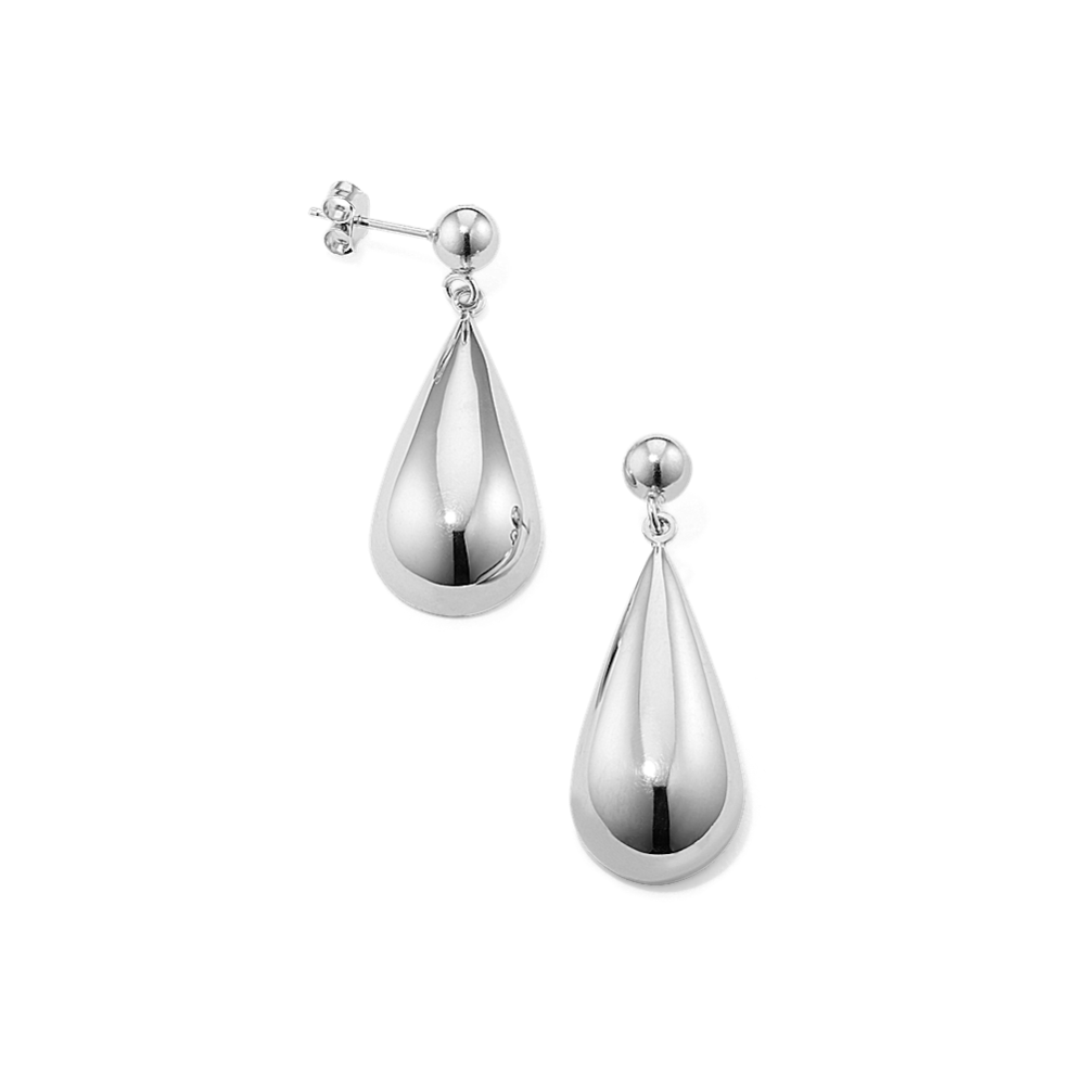 Bold Sterling Silver Teardrop Earrings