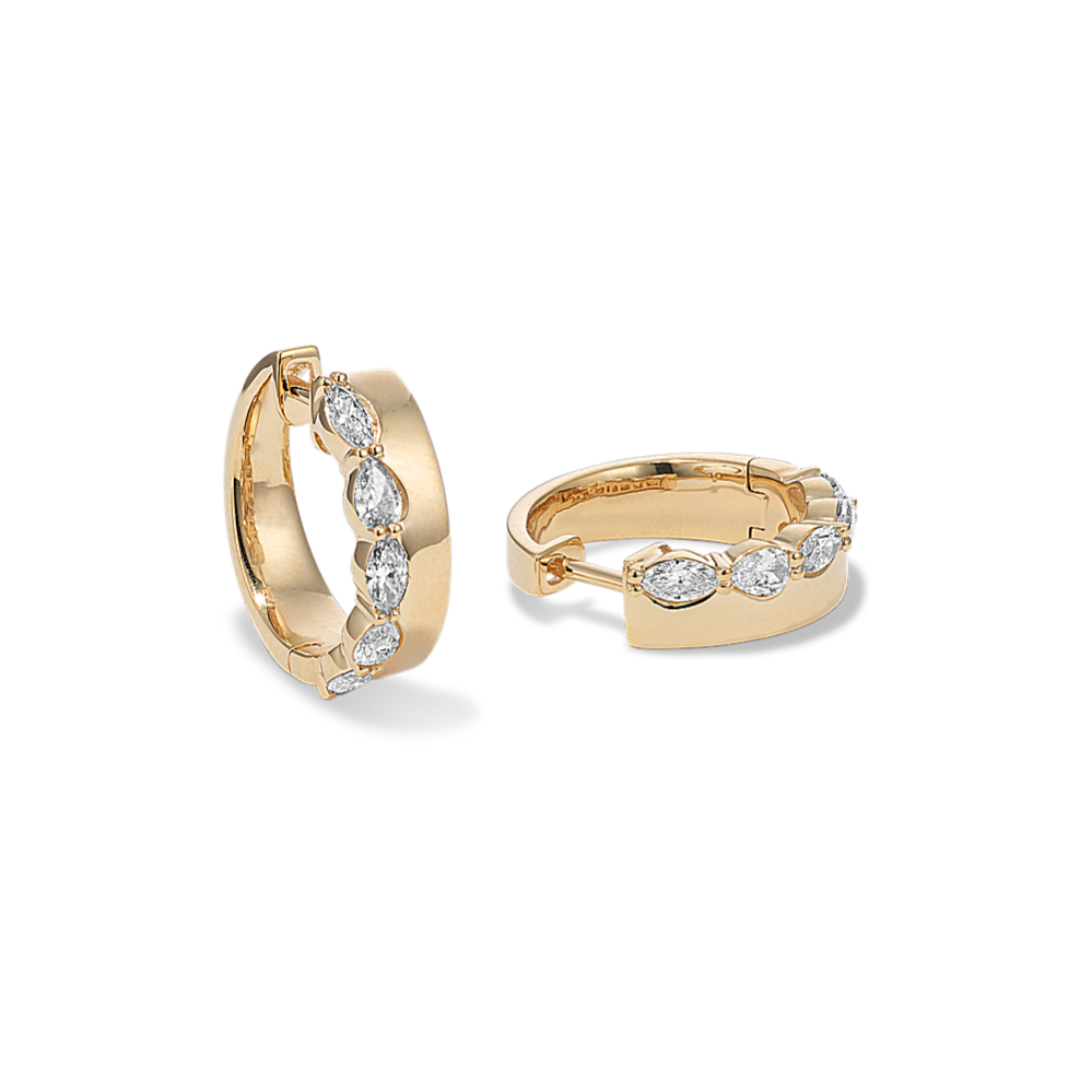 Lab-Grown Diamond Edge Huggie Hoops