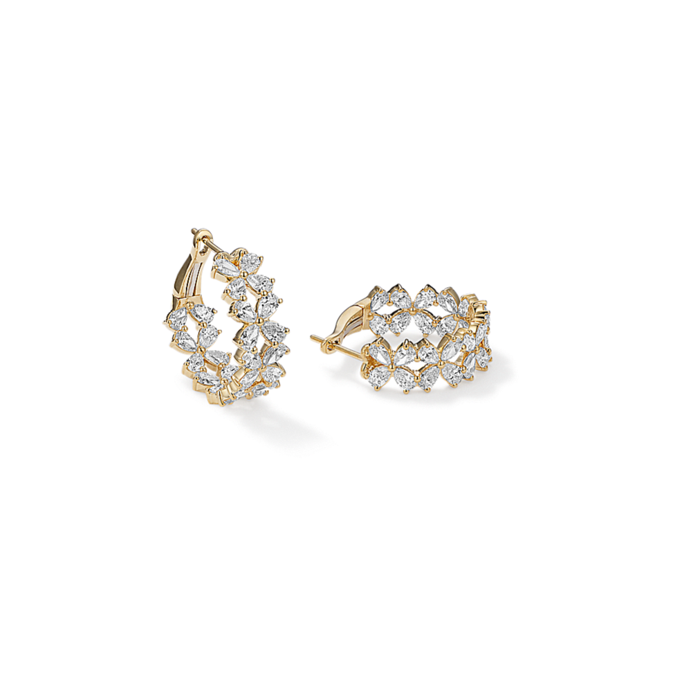 Petal Prism Lab-Grown Diamond Hoops
