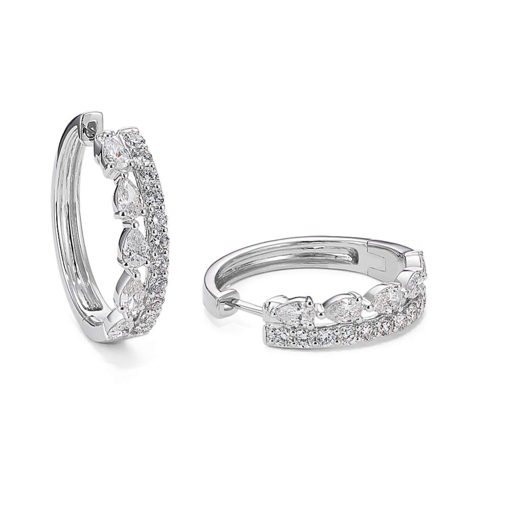 Double Row Lab-Grown Diamond Hoops