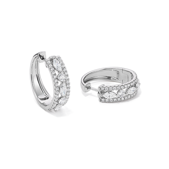 Triple Row Lab-Grown Diamond Hoops