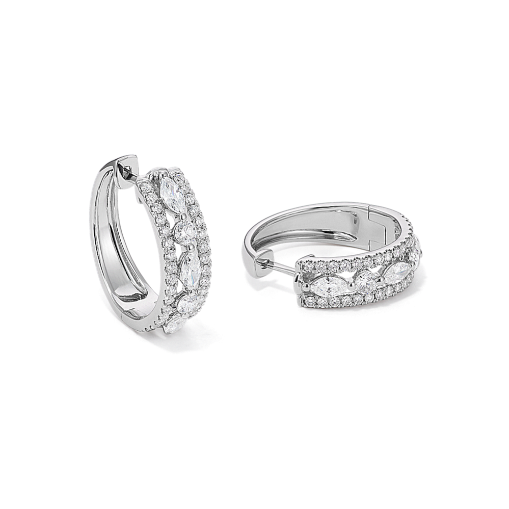 Triple Row Lab-Grown Diamond Hoops