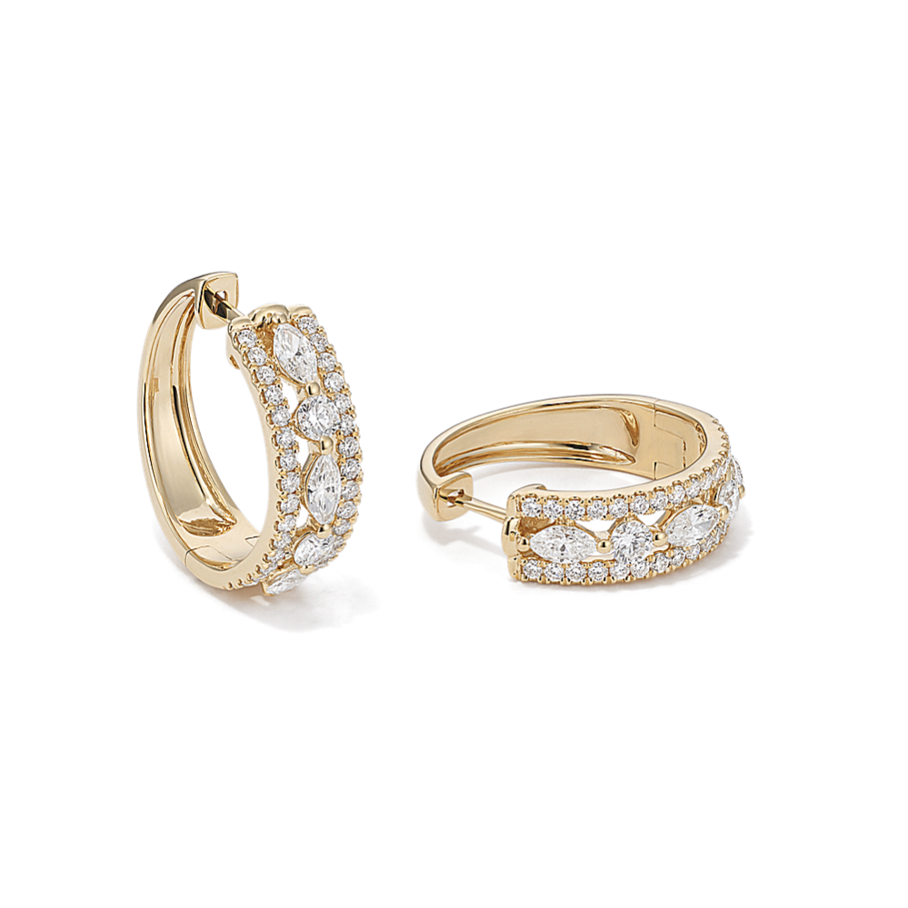 Triple Row Lab-Grown Diamond Hoops