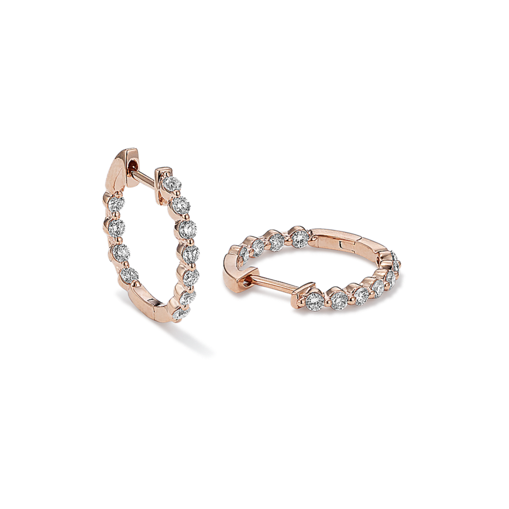 Lucia Inside-Out 1/2 tcw Lab-Grown Diamond Hoops
