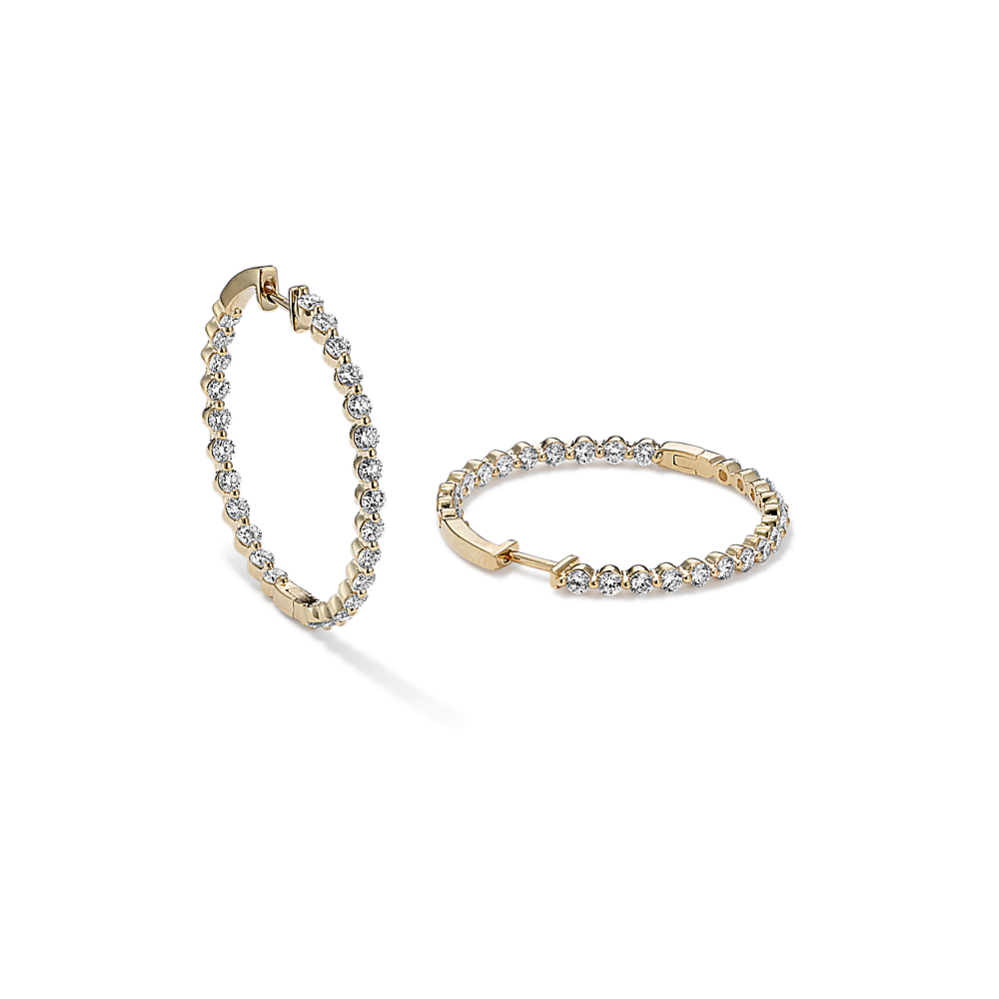 Lucia Inside-Out 2 tcw Lab-Grown Diamond Hoops