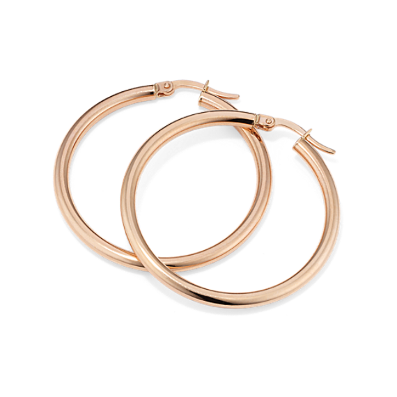 Bold Daily Large 14K Rose Gold Hoops