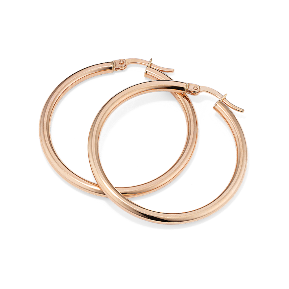 Bold Daily Large 14K Rose Gold Hoops