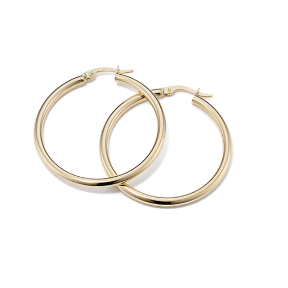 Bold Daily Large 14K Yellow Gold Hoops