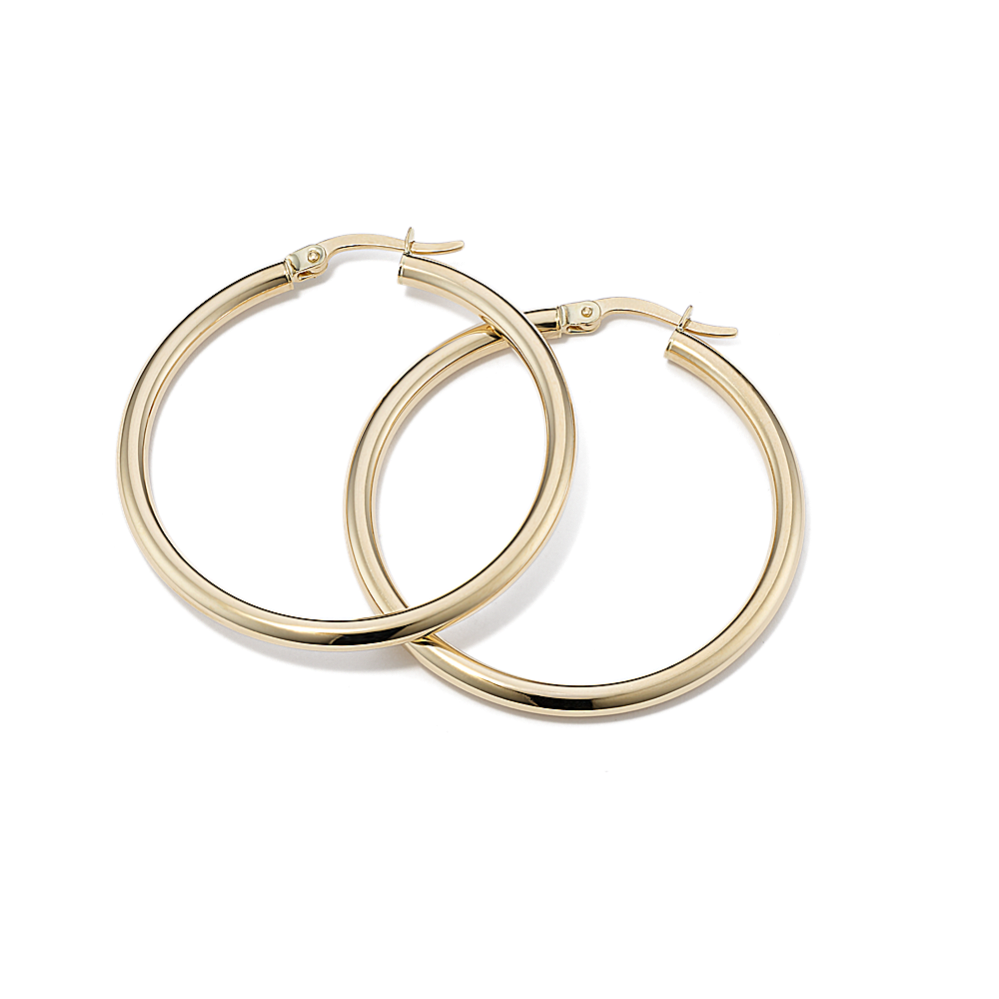 Bold Daily Large 14K Yellow Gold Hoops