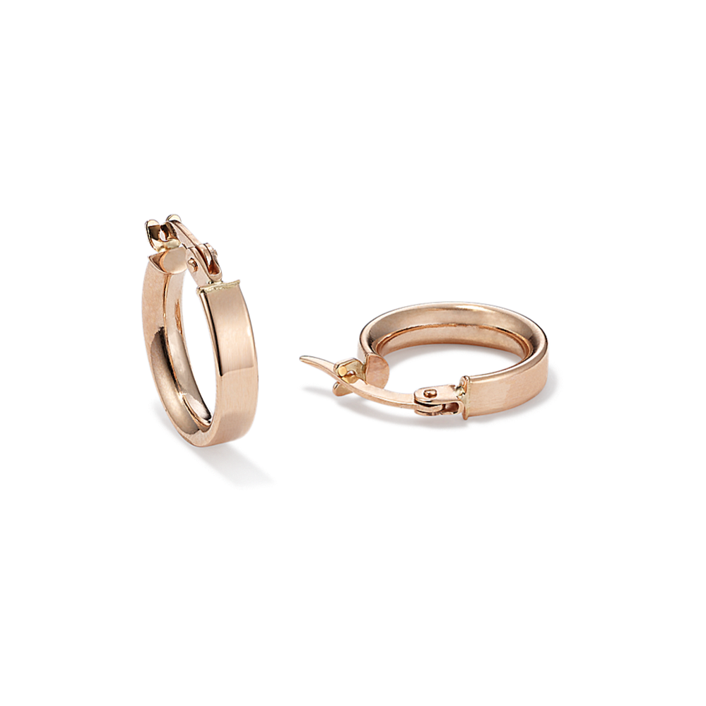 Leti 14K Rose Gold Huggie Hoops