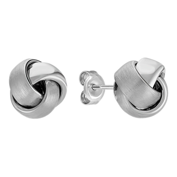 Sterling Silver Twist Earrings at Shane Co.