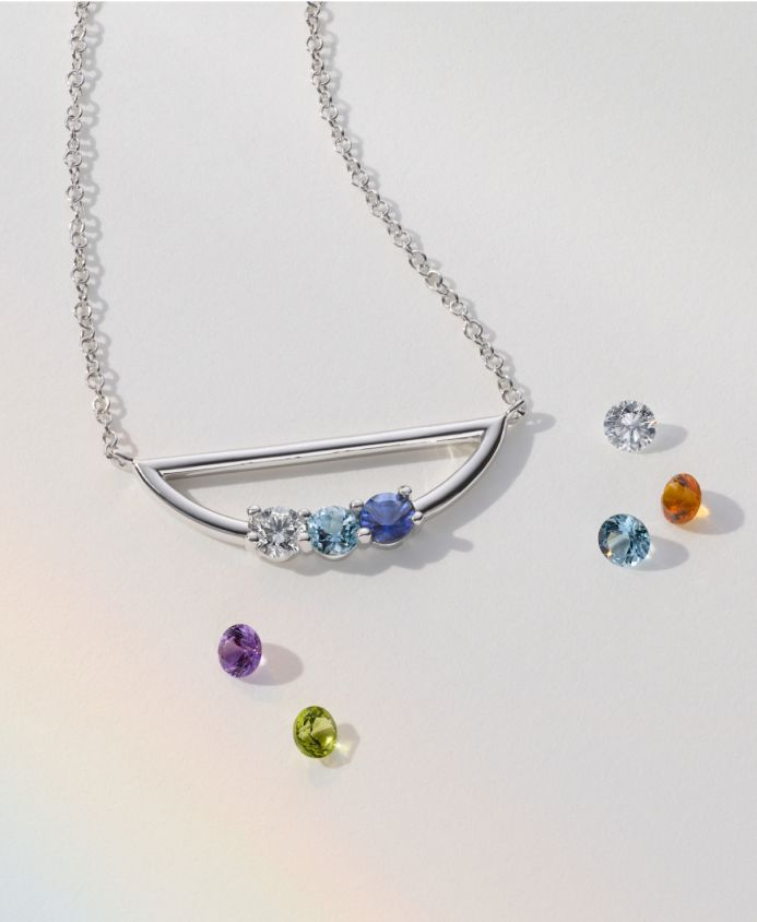 A pendant with multiple gemstones