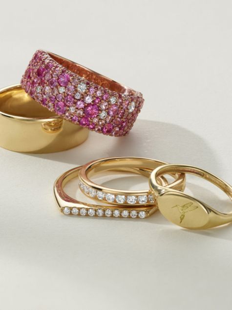A collection of fashion rings