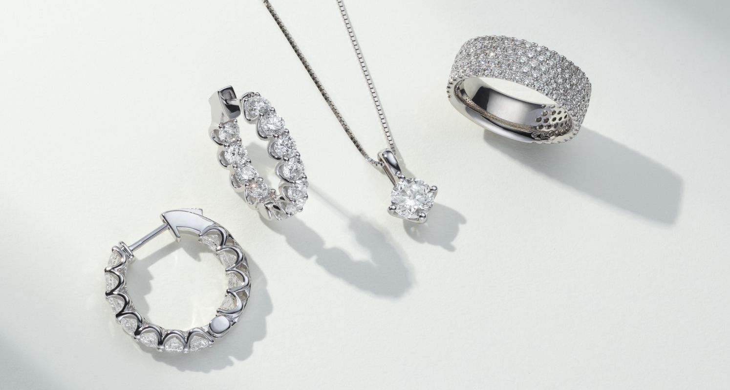 A collection of diamond jewelry