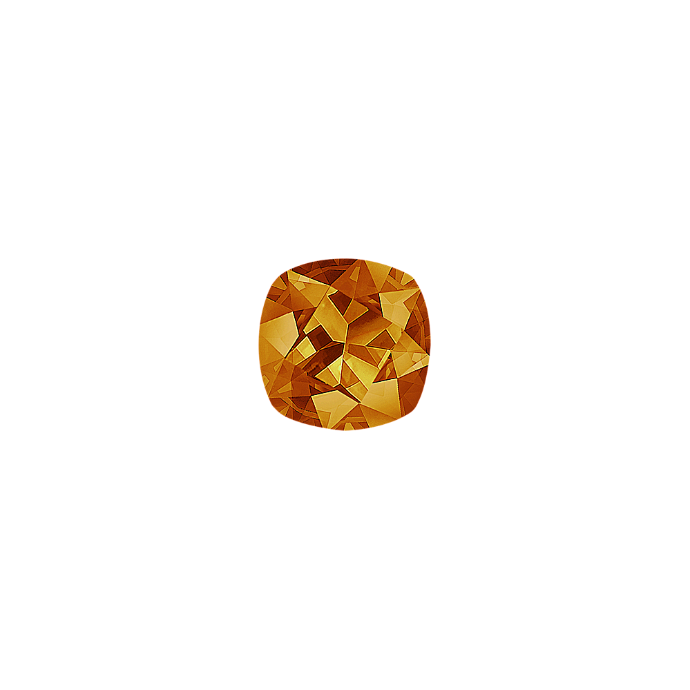 Square Cushion Cut Cognac Natural Sapphire