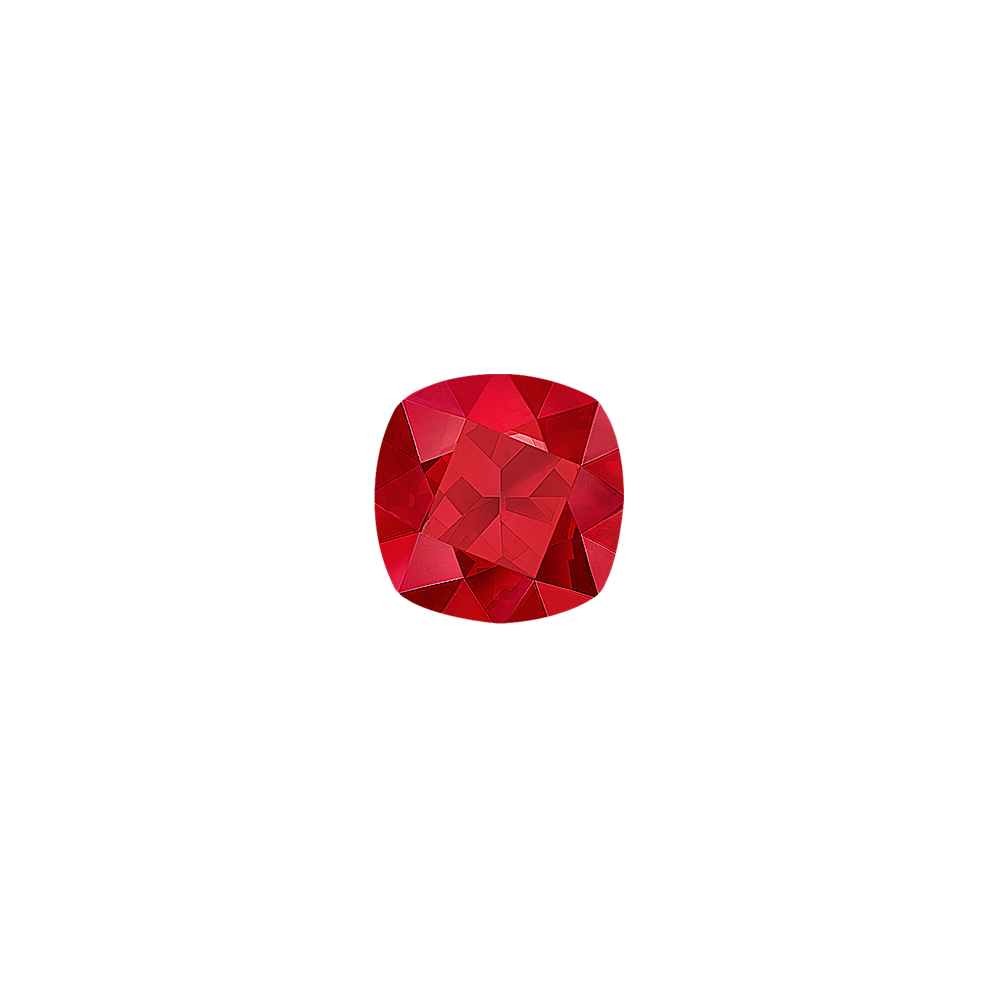 Square Cushion Cut Natural Ruby