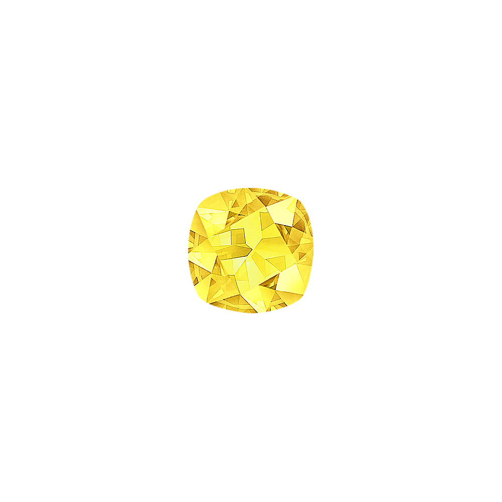 Square Cushion Cut Yellow Natural Sapphire