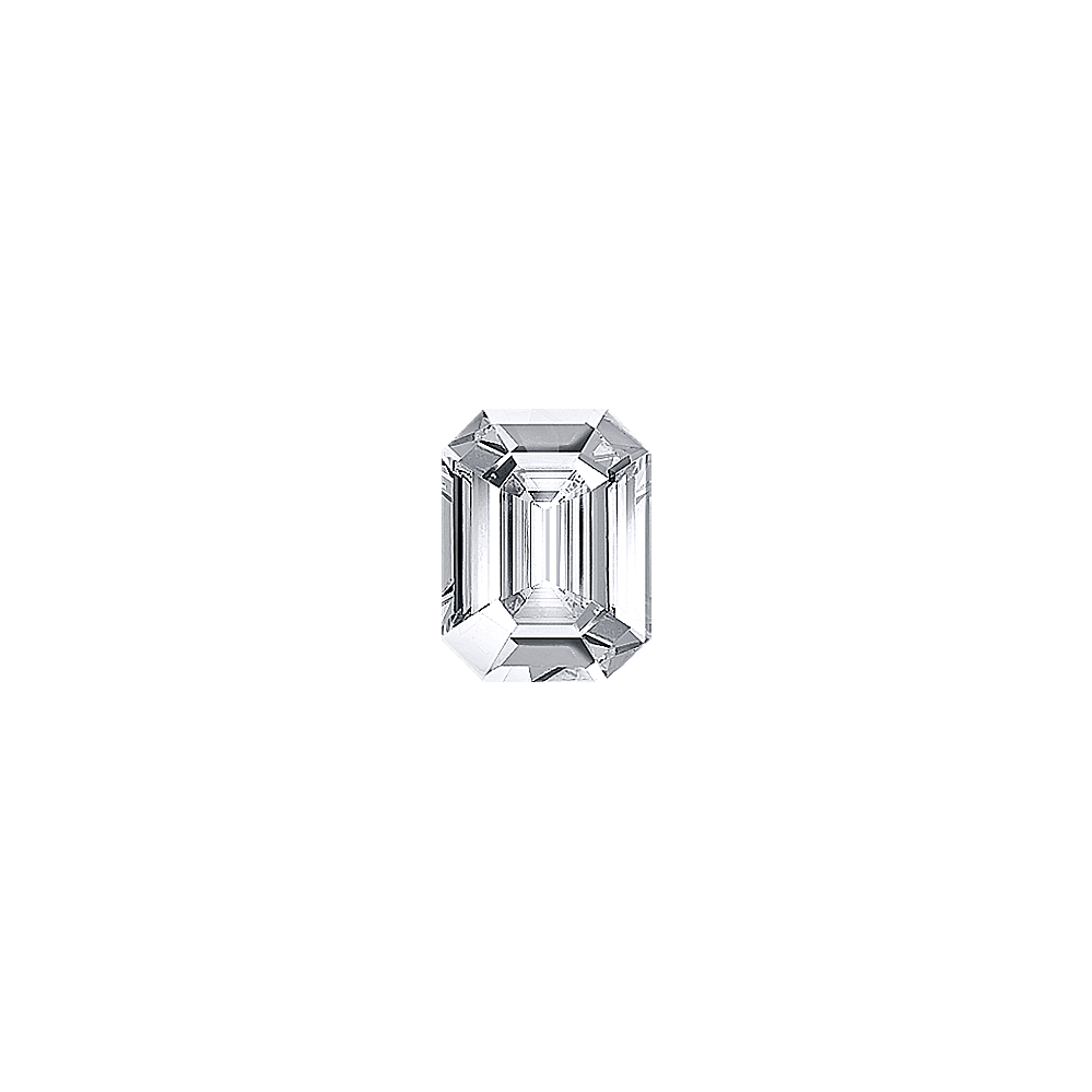 Emerald Cut White Natural Sapphire