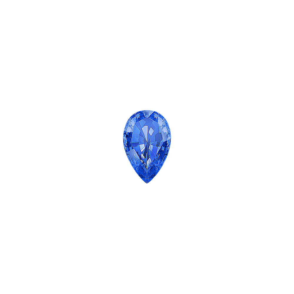 Pear Kentucky Blue Natural Sapphire