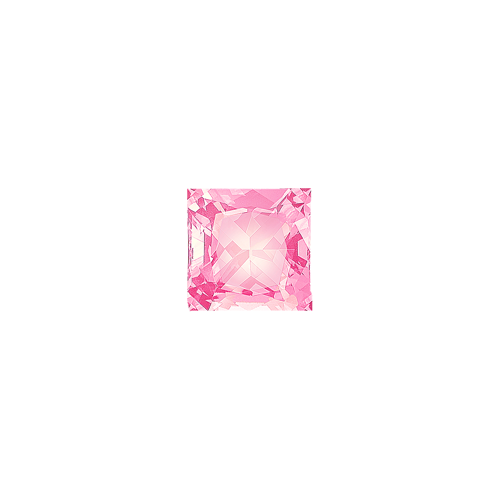 Princess Cut Pink Natural Sapphire