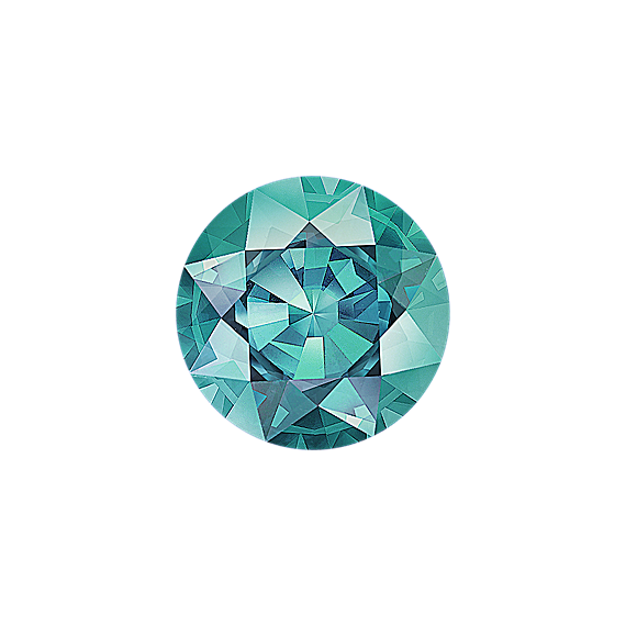 Round Blue-Green Natural Sapphire