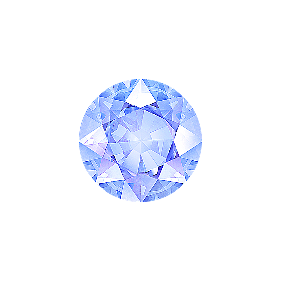 Round Ice Blue Natural Sapphire