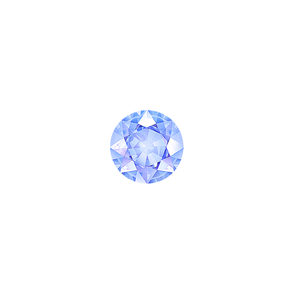 Round Ice Blue Natural Sapphire