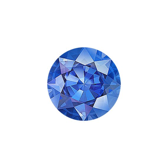 Round Kentucky Blue Sapphire