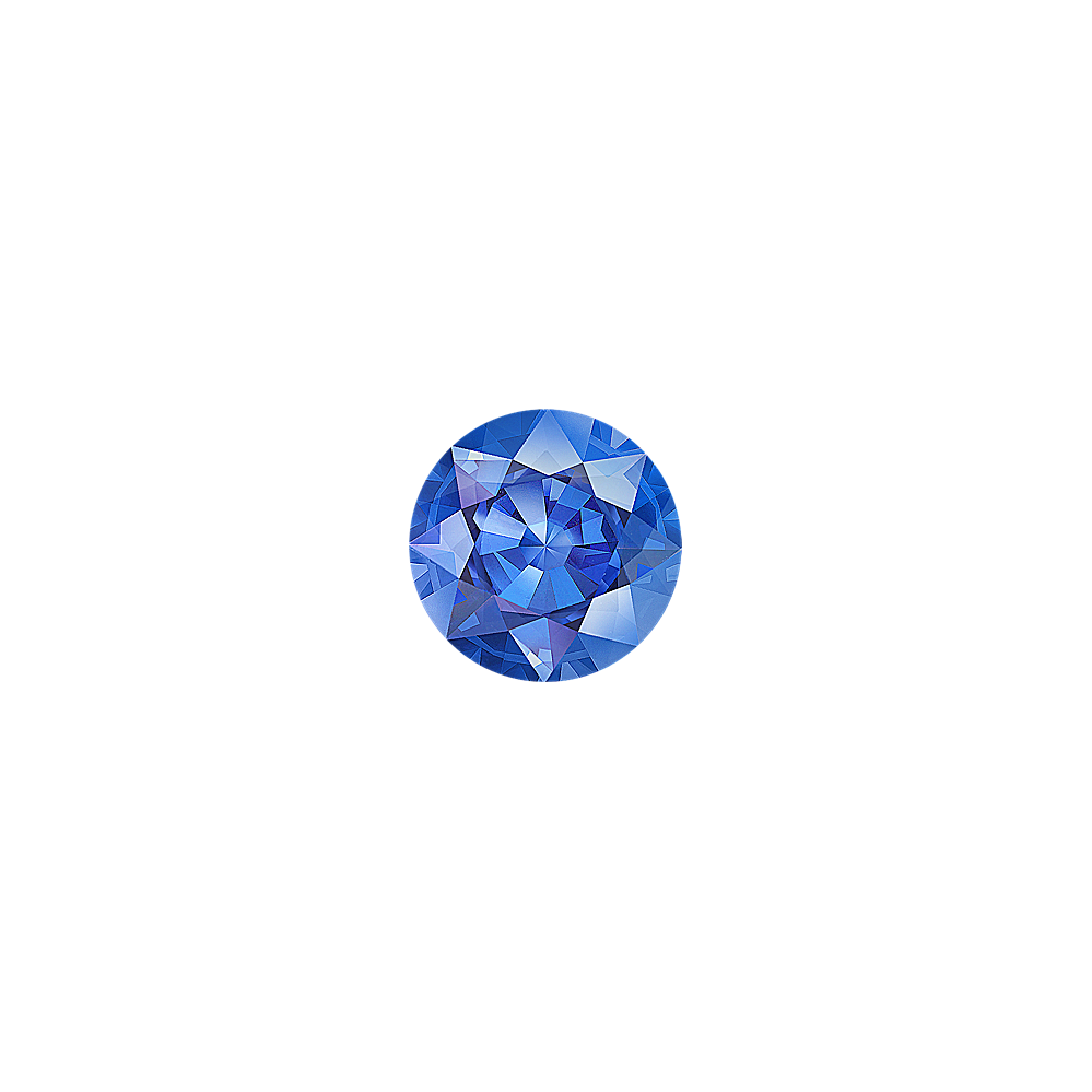 Round Kentucky Blue Natural Sapphire