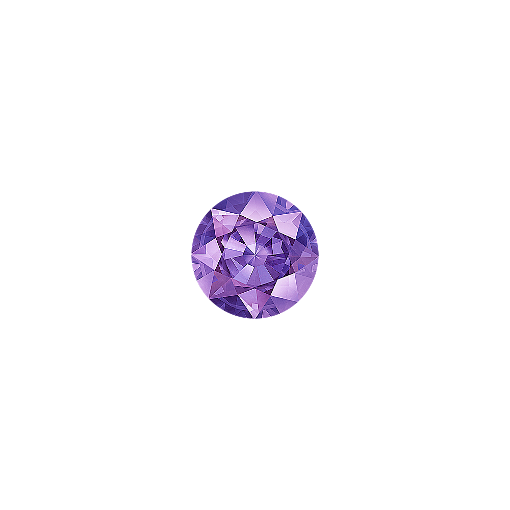 Round Lavender Natural Sapphire