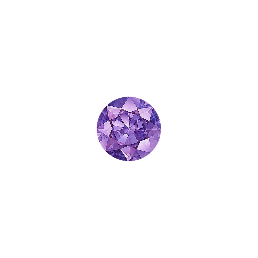 Round Lavender Natural Sapphire